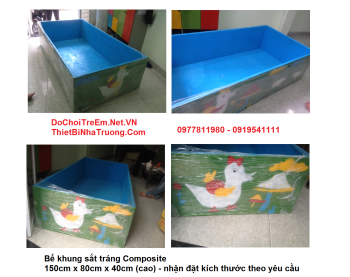 Bể câu cá composite khung sắt 2 lớp